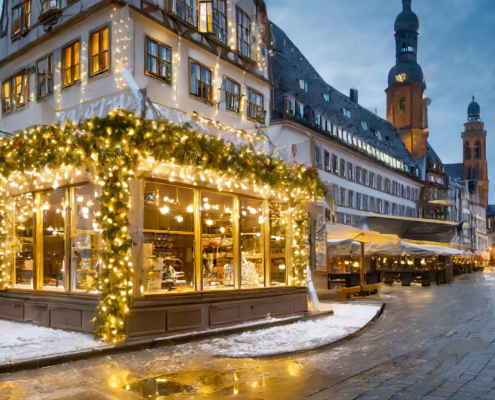 WEihnachten Girlande, Ladengeschäft