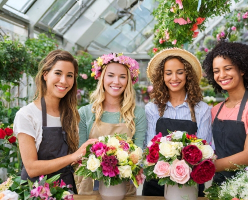 junggesellinnenabschied-frankfurt-blumenkranz-workshop